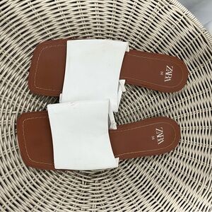 Zara white sandals
